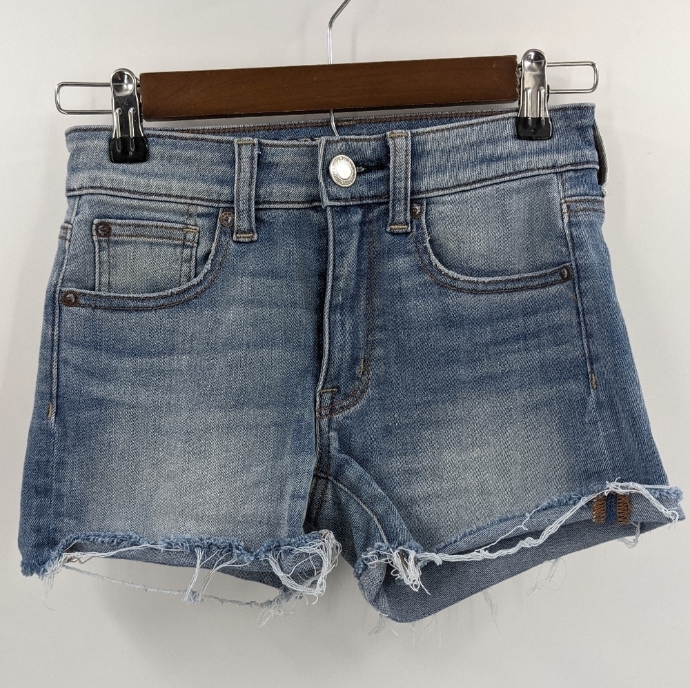 AMERICAN EAGLE Hi-Rise Shortie Denim Jean Shorts